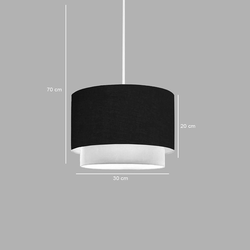 Lampa Tachi, Pako World, E27, Negru-Crem, 30x30x20 cm