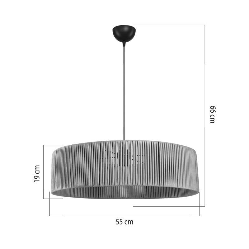 Lampa Tebaha, Pako World, E27, Maro, 55x55x20 cm