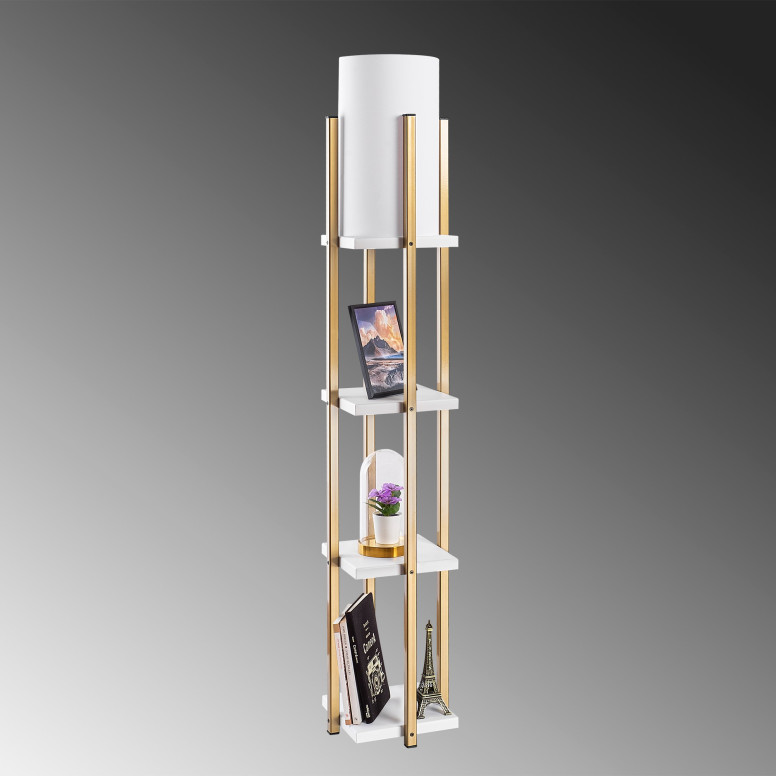 Lampadar 7119 - White, Gold Alb/Auriu - 1 | YEO