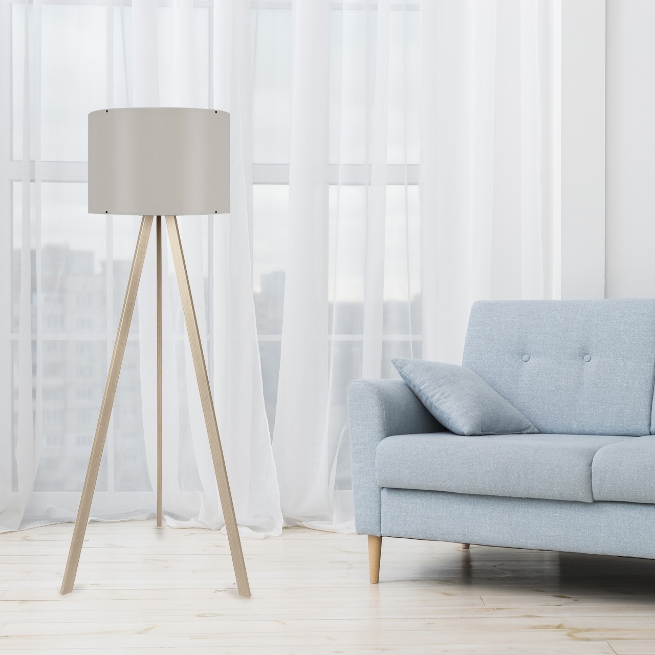 Lampadar AYD-1175 Bej 38x38x140 cm