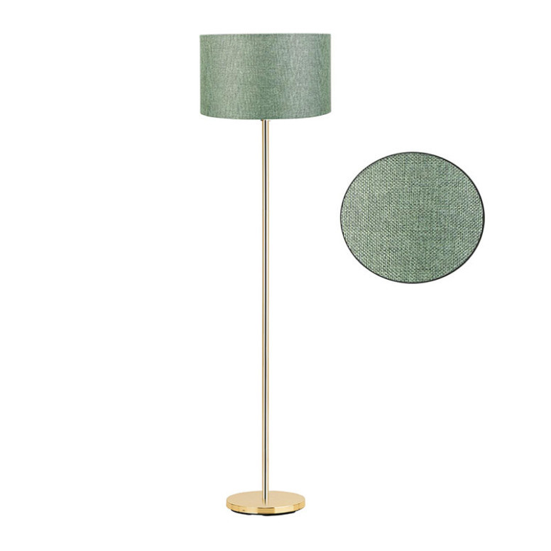 Lampadar din Metal PWL-0137, E27 capac auriu verde, 30x150 cm