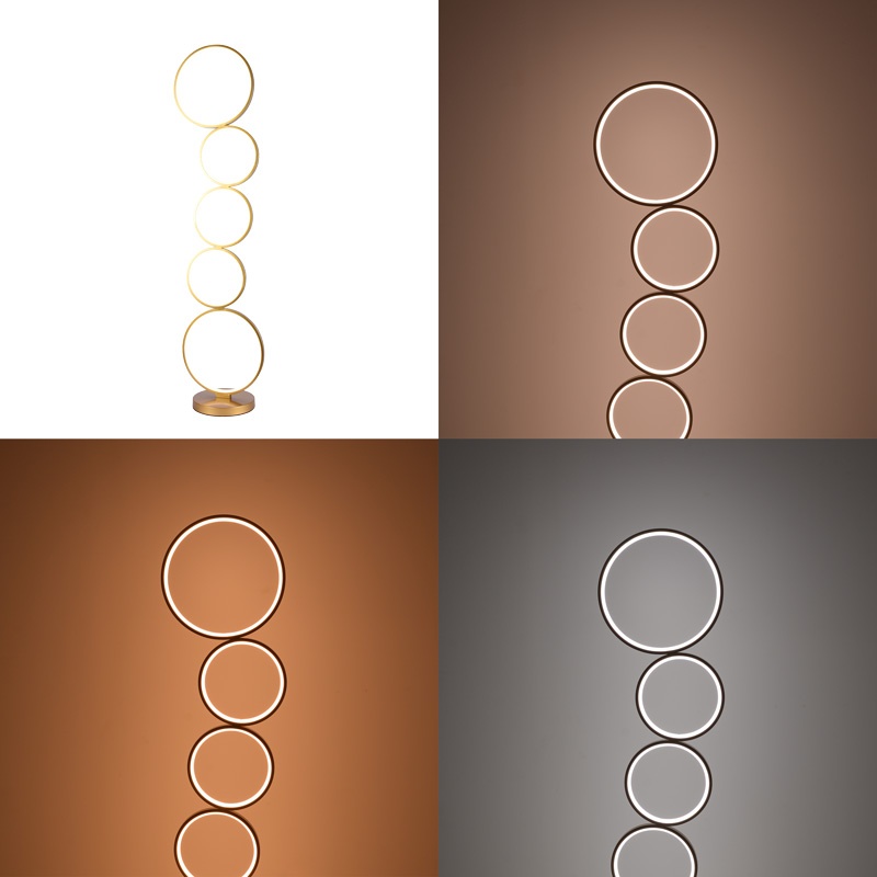 Lampadar LED Chemal Auriu 30x30x130 cm