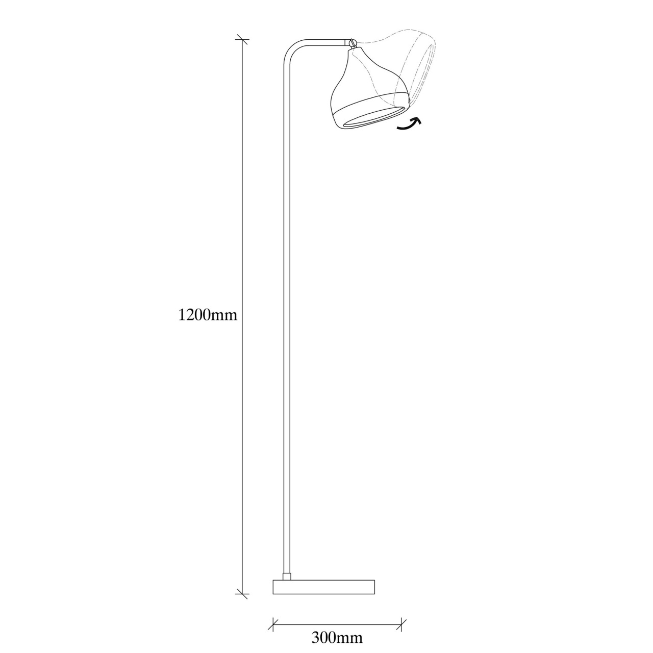 Lampadar Yildo Alb 30x17x120 cm - 2 | YEO