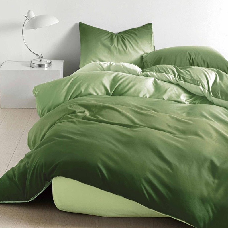 Lenjerie Accent Verde 4 Piese (Bumbac Satinat)