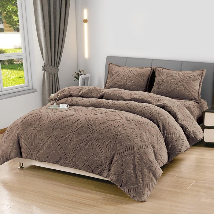 Lenjerie cocolino cu elastic 180x200 Sigma V18 Maro (Cocolino)