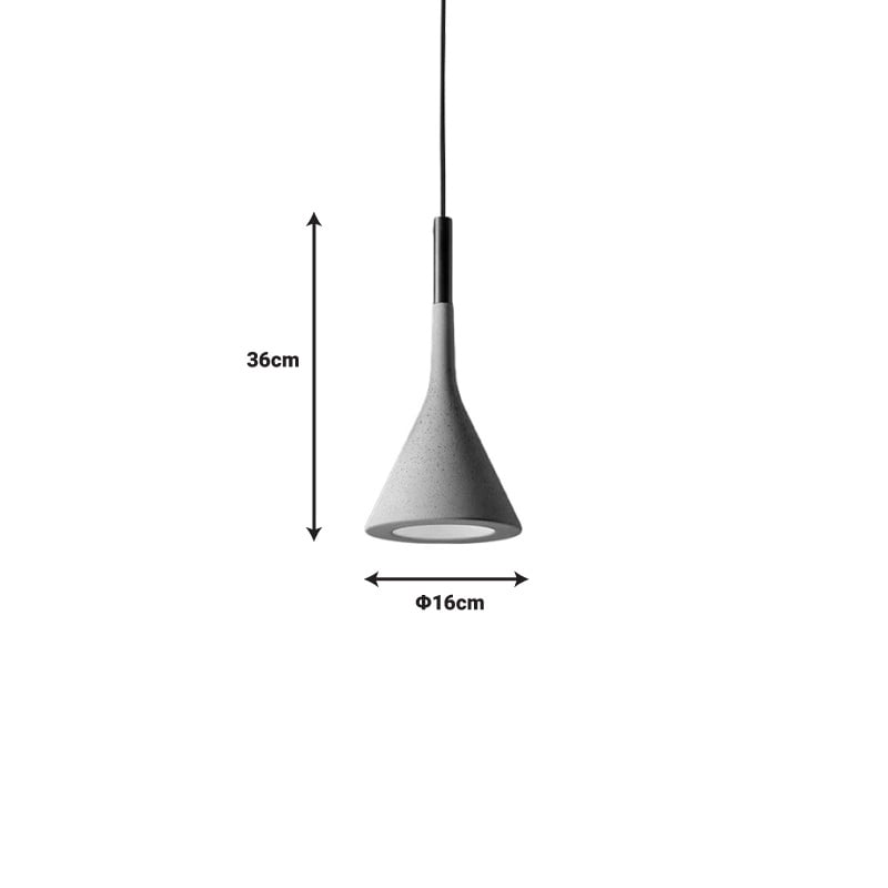 Lustra Conile gri metal 16x16x136 cm