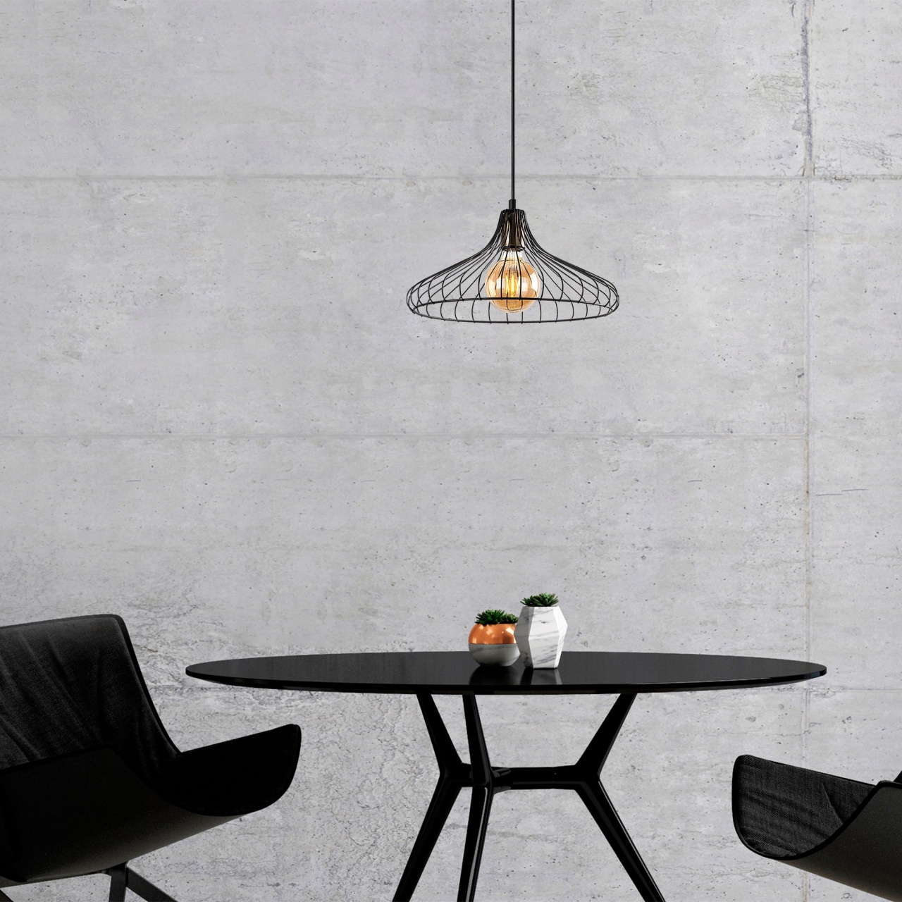 Lustra Depay Negru 36x36x120 cm