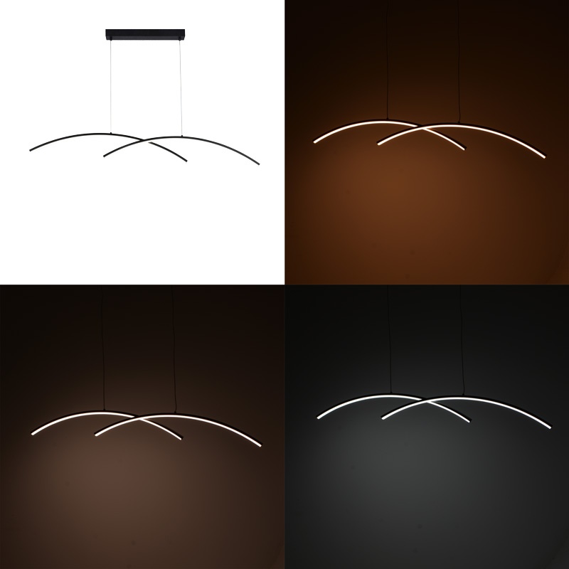 Lustra LED Frenzie Negru 110x2x10 cm