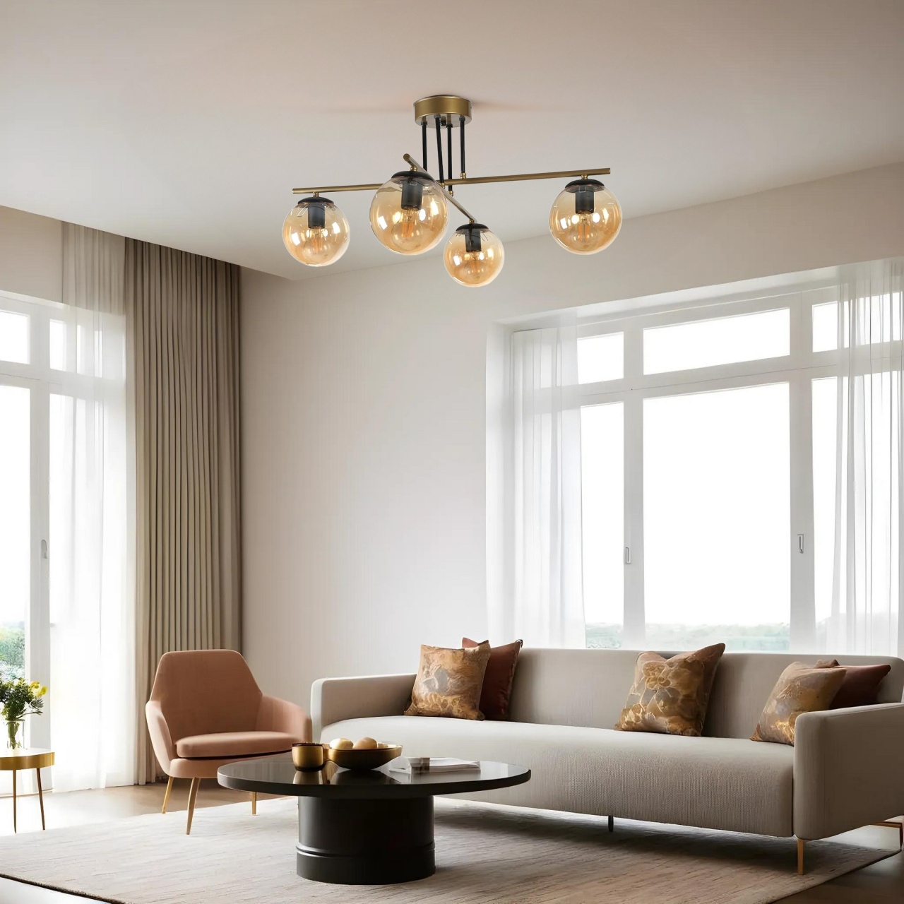 Lustra Oslo Auriu 70x70x40 cm