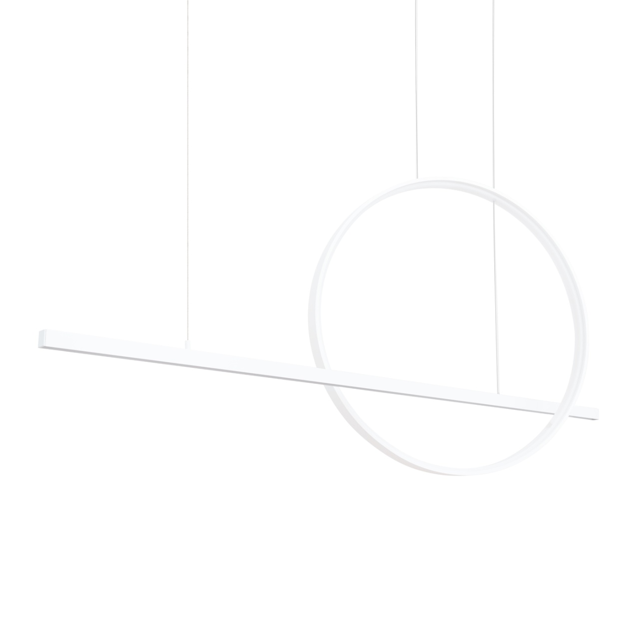 Lustra suspendata LED Glad Alb 4000K 120x20x212 cm