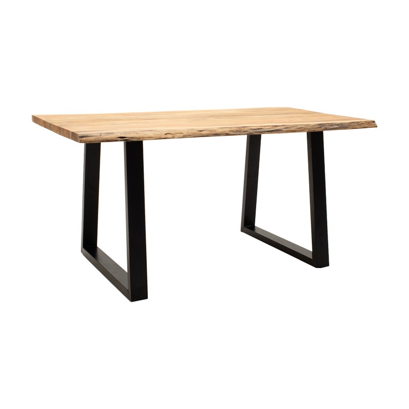 Masa Boho Miles Slim, Pako World, Lemn de salcam, Grosime 3.7 cm, Natural, 160x90x76 cm