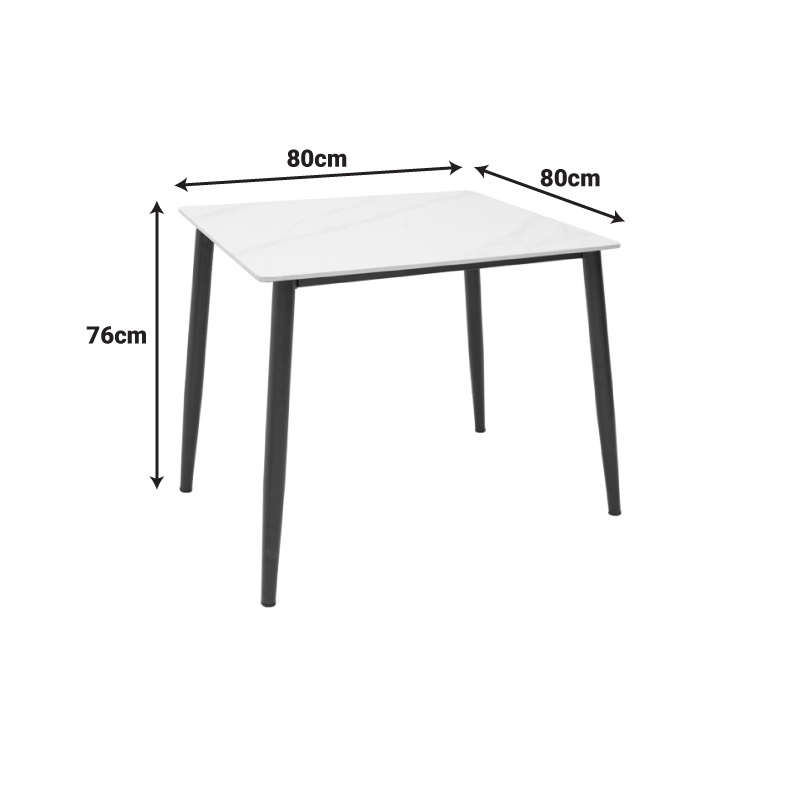 Masa Gustas I Alb 80x80x76 cm - 4 | YEO