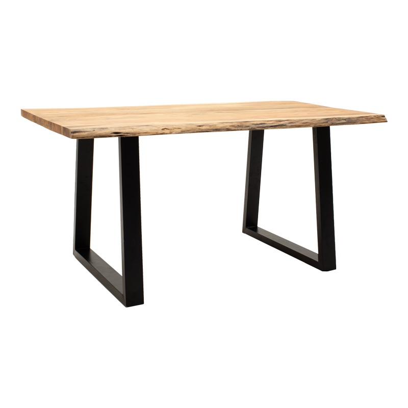 Masa Miles Slim Boho, Pako World, Lemn de salcam, Grosime 3.7 cm, Natural, 180x90x76 cm