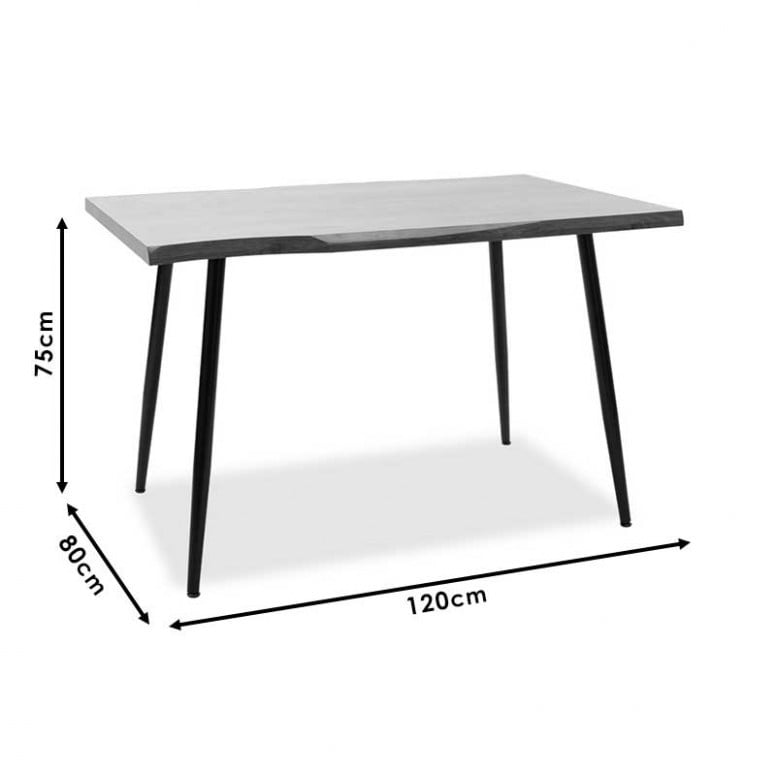 Masa neve Nuc - Negru 120x80x75 cm - 4 | YEO