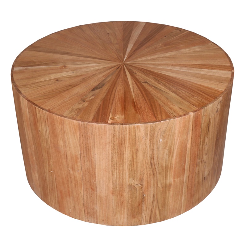 Masa rotunda Boho Osiri, Pako World, Lemn de salcam, Natural, 80x80x45 cm - 1 | YEO