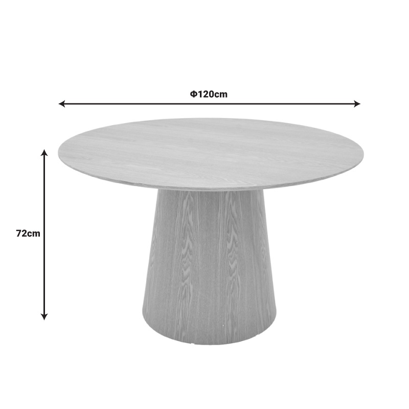 Masa rotunda Kayano 1 Pako World Nuc 120x120x72 cm