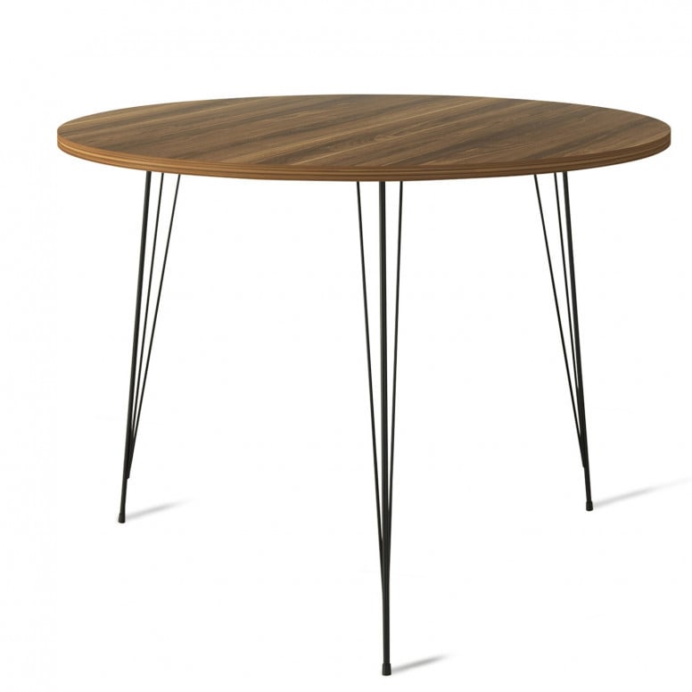 Masa Rotunda Sandalf Walnut - 4 | YEO