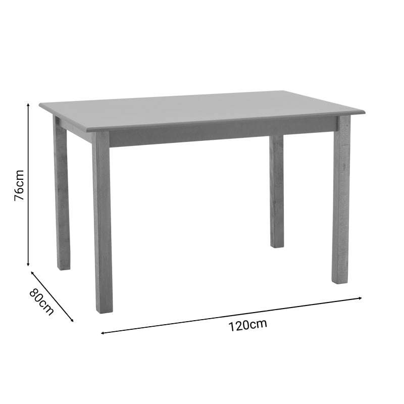 Masa Zolenio din lemn de fag solid cu blat din MDF finisaj nuc 120x80x76 cm