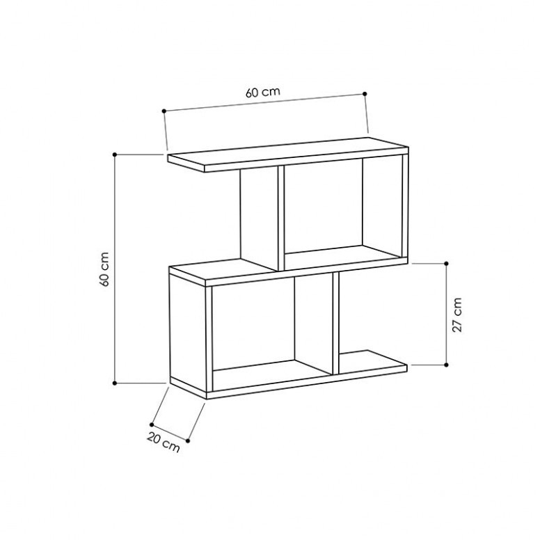 Masuta Auxiliara Homemania Oak 60x20x60 cm - 2 | YEO