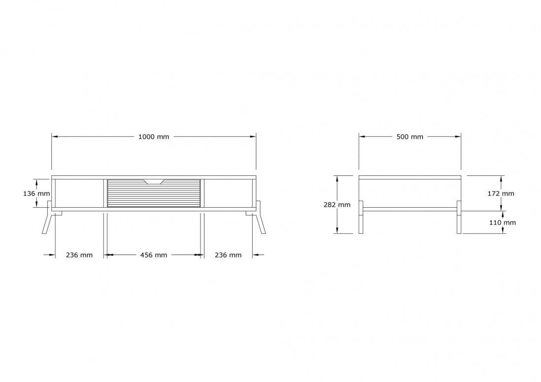 Masuta de Cafea Faro - Sapphire Oak, Alb - 4 | YEO