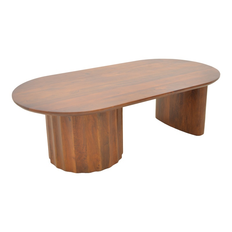 Masuta de cafea, Flute, Nuc, 65x130x40 cm - 2
