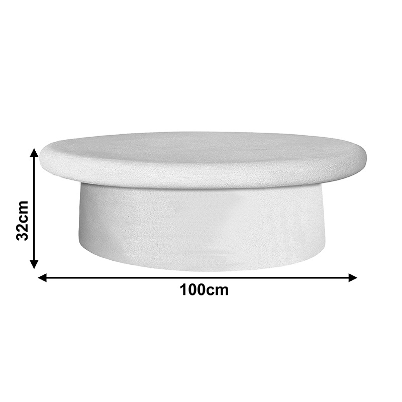 Masuta de cafea, Herona, Pako, Alb 100x60x32 cm - 3