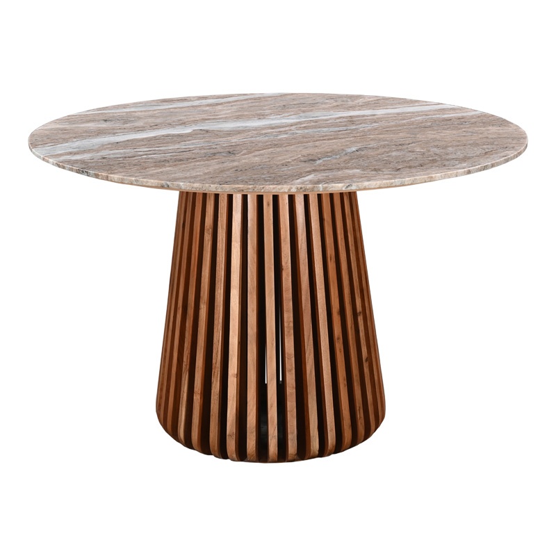 Masuta de cafea Mable boho Natural 120x120x76 cm - 1 | YEO