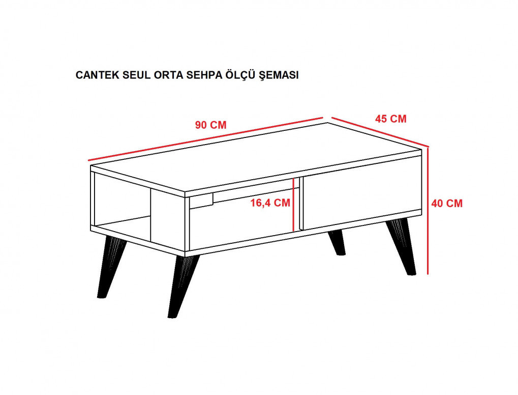 Masuta de Cafea Seul - Walnut, Alb - 4 | YEO