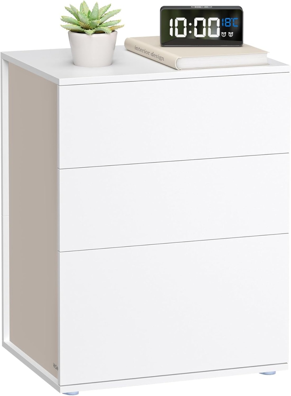 Noptiera Vasagle Alb 45x35x58.7 cm