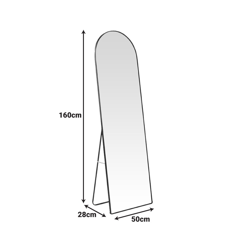 Oglinda Plaza Negru 50x28x160 cm