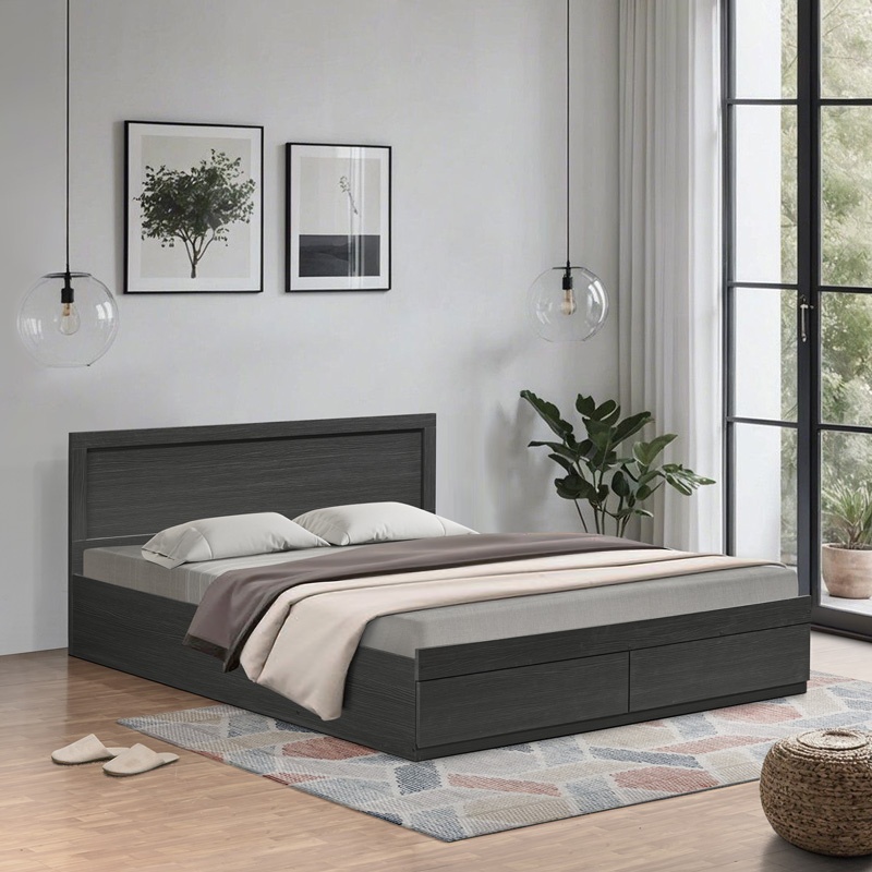 Pat cu sertar depozitare Olympus Wenge 155x205x80 cm - 1 | YEO