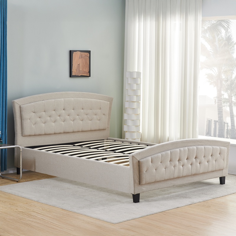 Pat dublu Camaro, Pako World, Textil, Bej, 160x200 cm - 1 | YEO