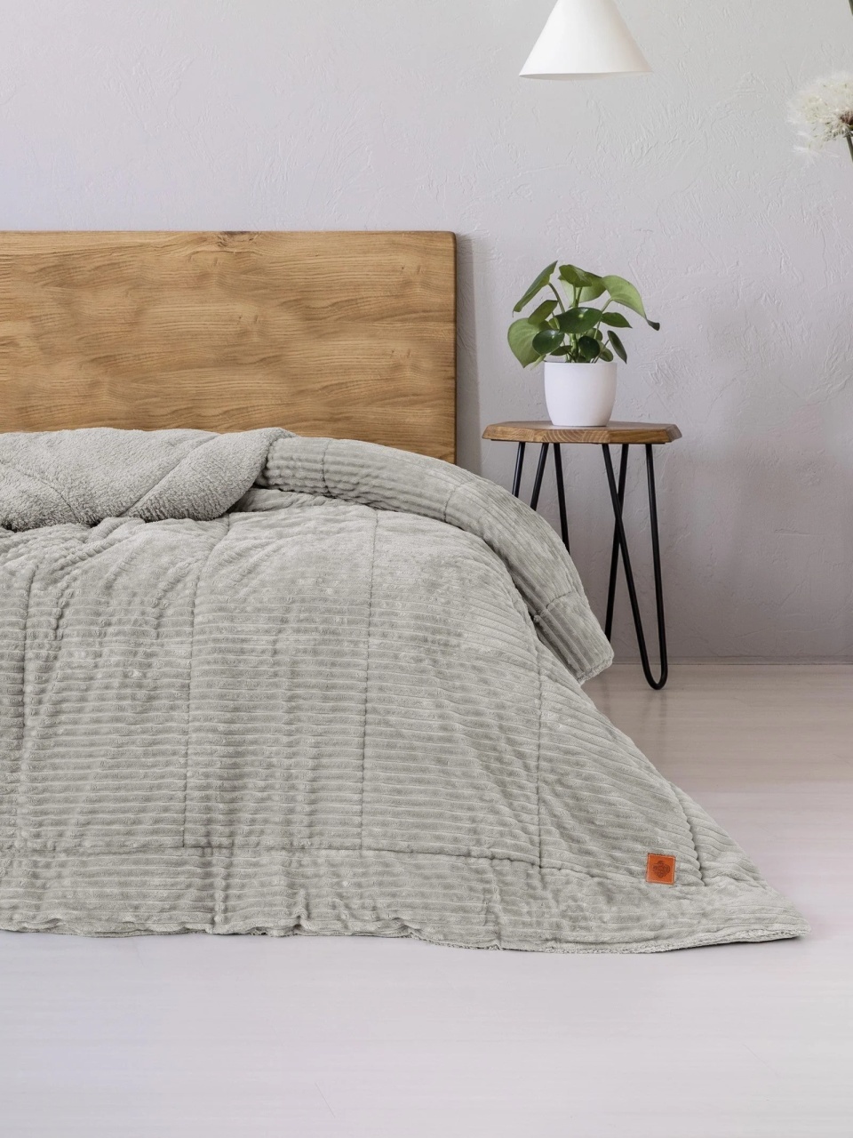 Pilota 2 Persoane Yorgan Gri 195x215 cm (Microfibra)