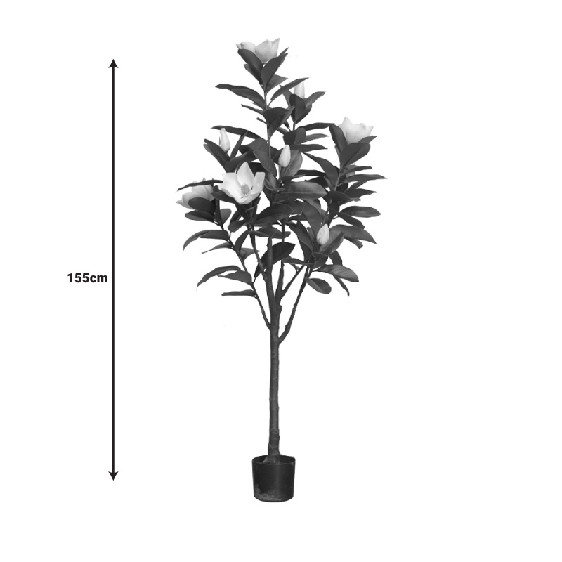 Planta decorativa Mangola I in ghiveci plastic PP alb H155 cm - 3 | YEO