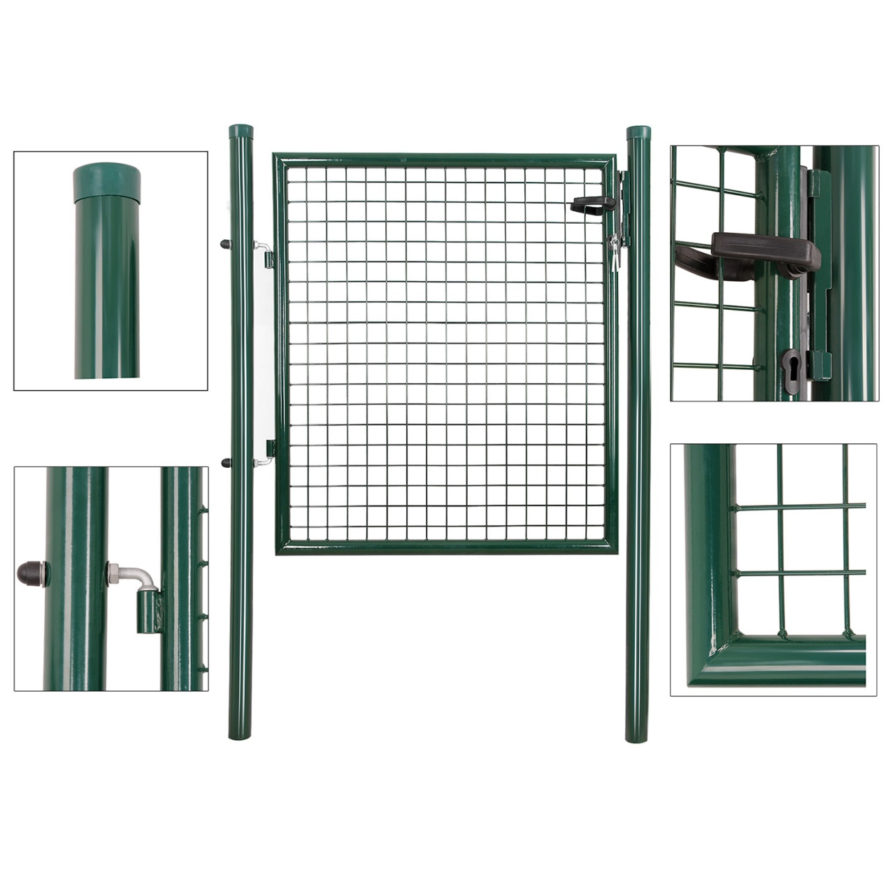 Poarta pentru gradina Songmics Gri 171x106x6 cm - 4 | YEO