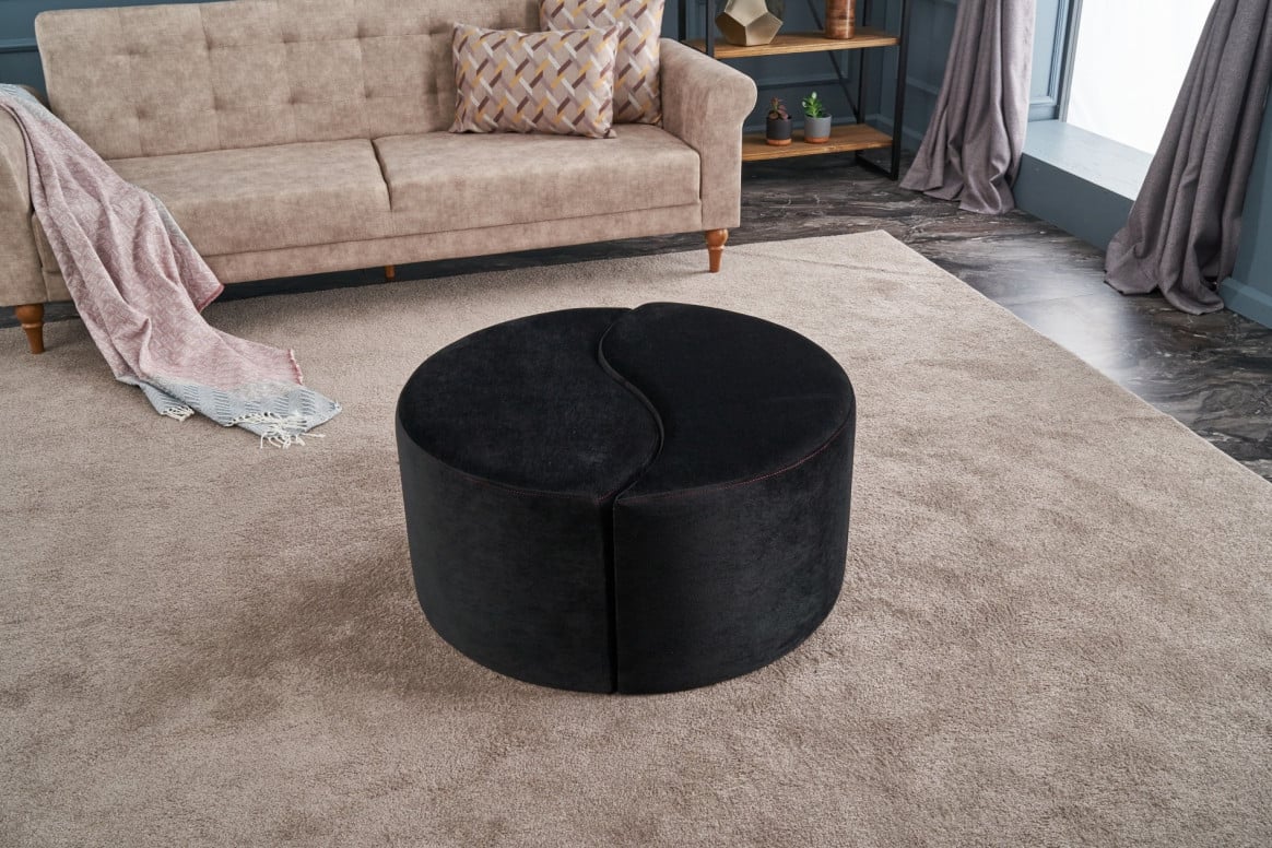 Pouf Alis, Antracit Roz - 2 | YEO