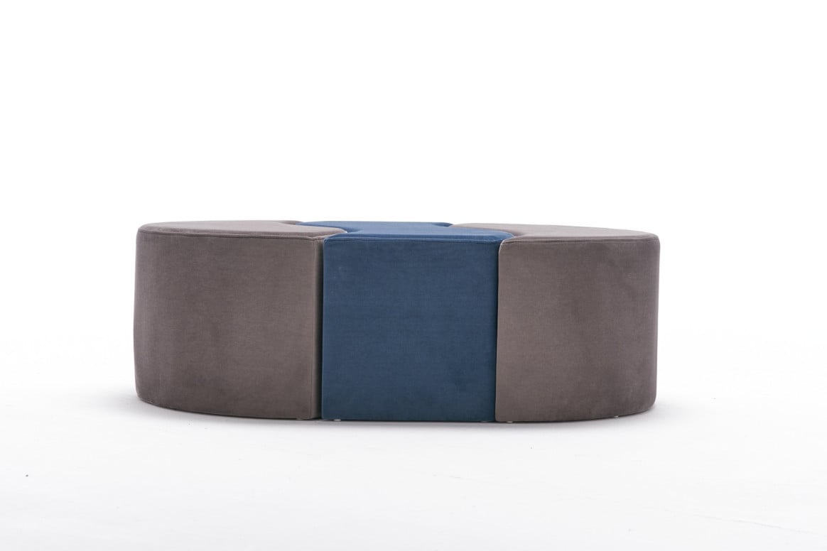 Pouf Alya, Mink Albastru - 2 | YEO