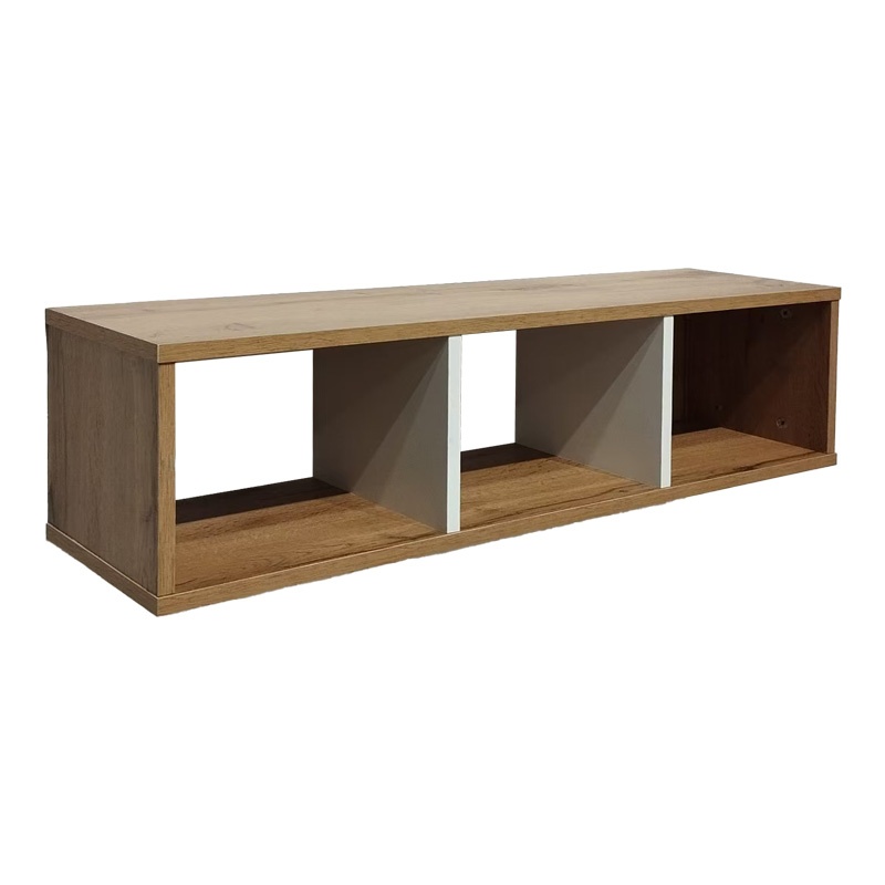Raft de perete Flevior, Pako World, Alb-Sonoma, 90x22x25 cm