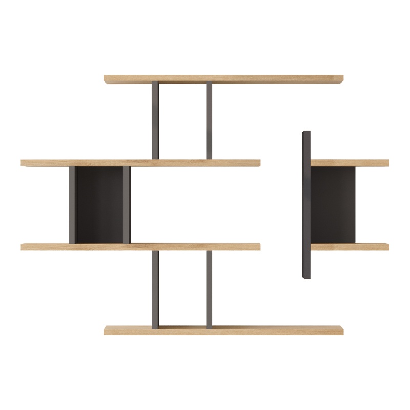 Raft de perete, Ledia, Antracit, 14.5x110.6x78 cm