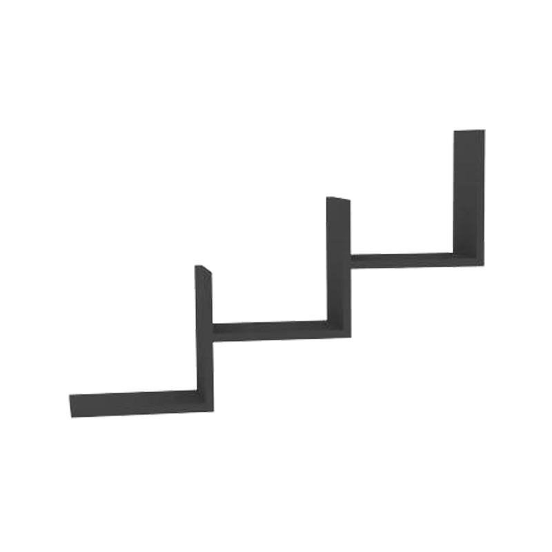 Raft de perete Mauer, Pako World, Antracit, 90x19x60 cm
