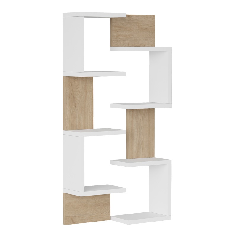 Raft de perete Pomar, Pako World, Alb-Natural, 47x14x92 cm