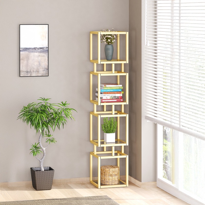 Raft de podea Kubo, Pako World, Auriu, 30x30x150 cm - 2 | YEO