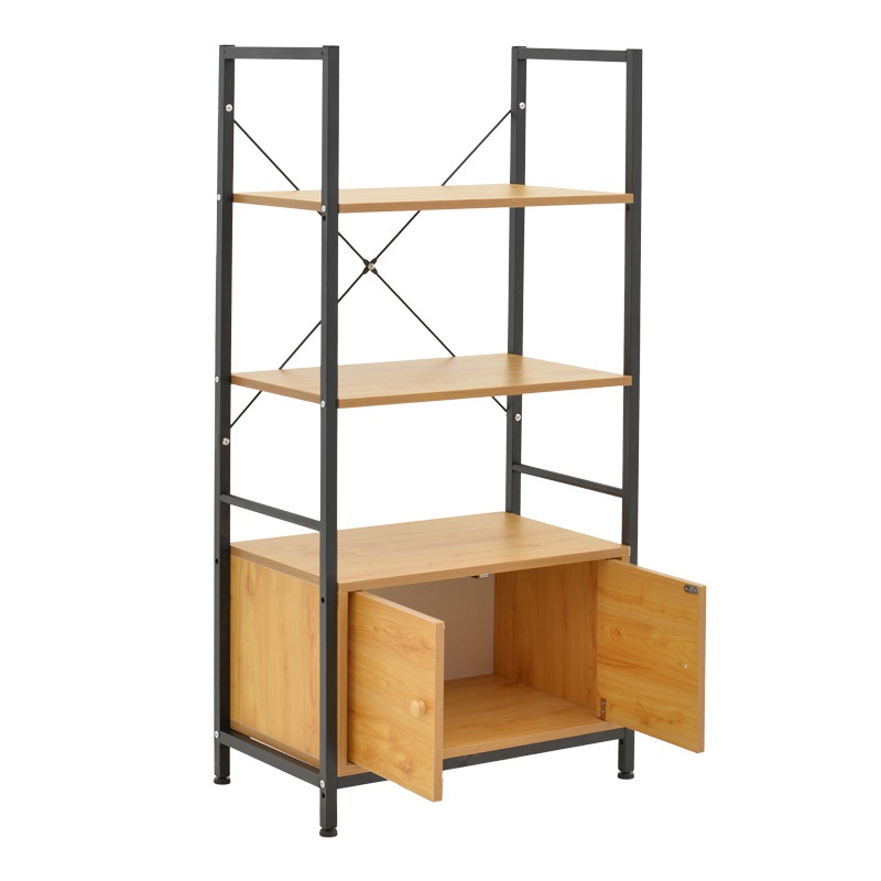 Raft de podea Kuili Pako World, MDF, Nuc, 60x36x121 cm - 1 | YEO