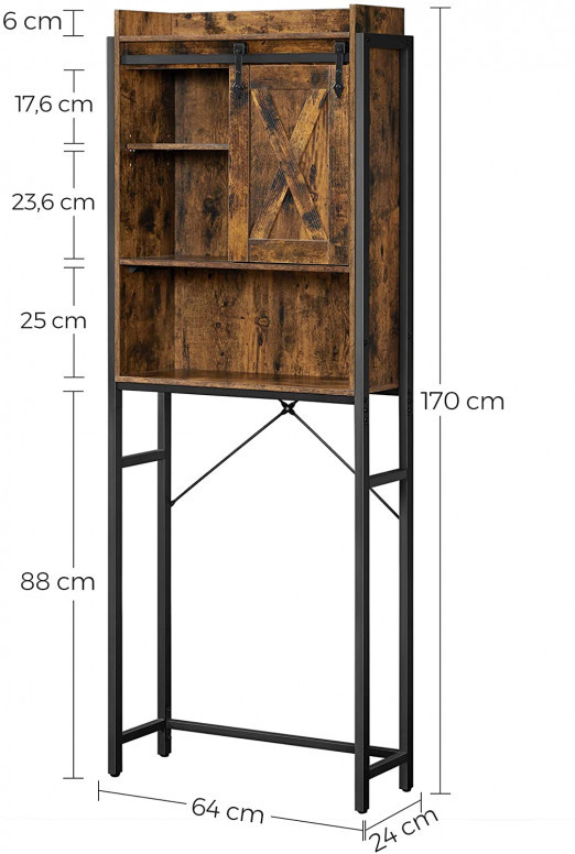 Raft pentru WC Vasagle, 64x24x171cm