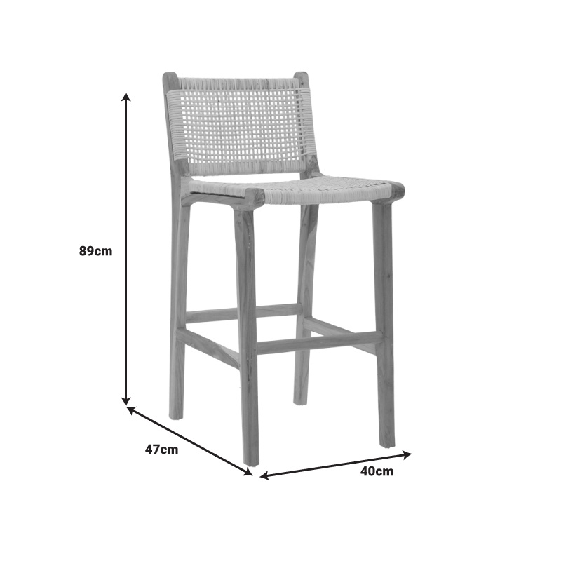 Saun de bar Sponze Boho Pako World Natural 40x47x89 cm