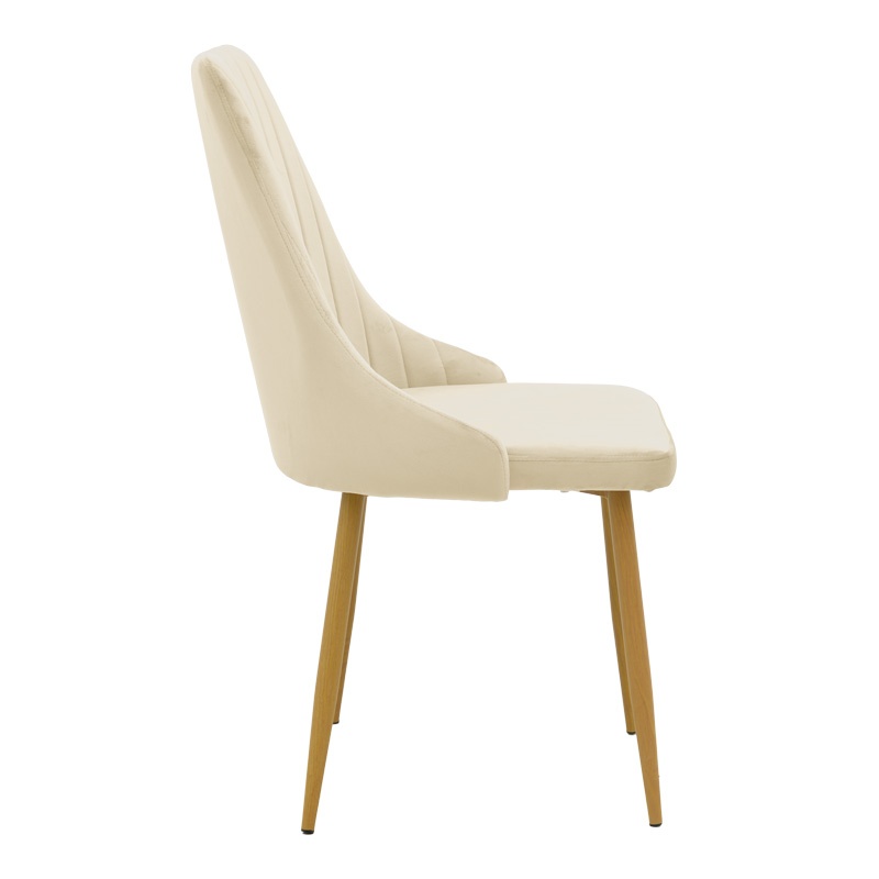 Scaun Azori, Pako World, Catifea, Bej, 49x55x85 cm - 2 | YEO