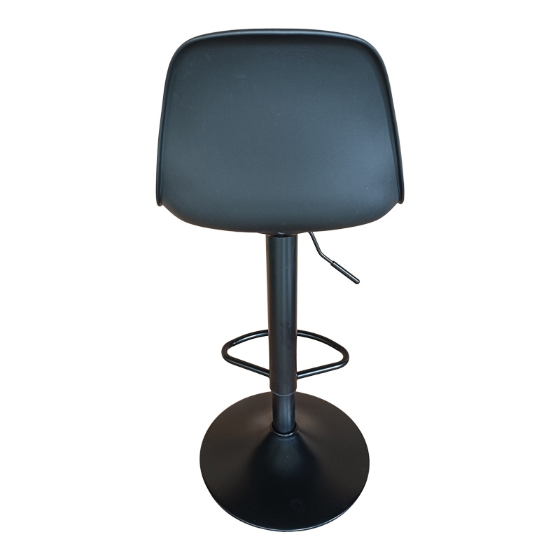 Scaun bar Louser inaltime ajustabila negru plastic PP cu perna baza metal negru 44x46x114 cm - 3 | YEO