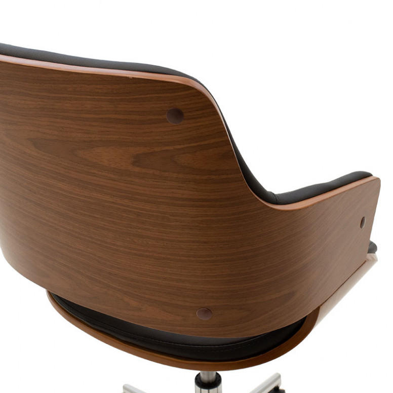 Scaun Birou Fern Negru - Walnut - 5 | YEO