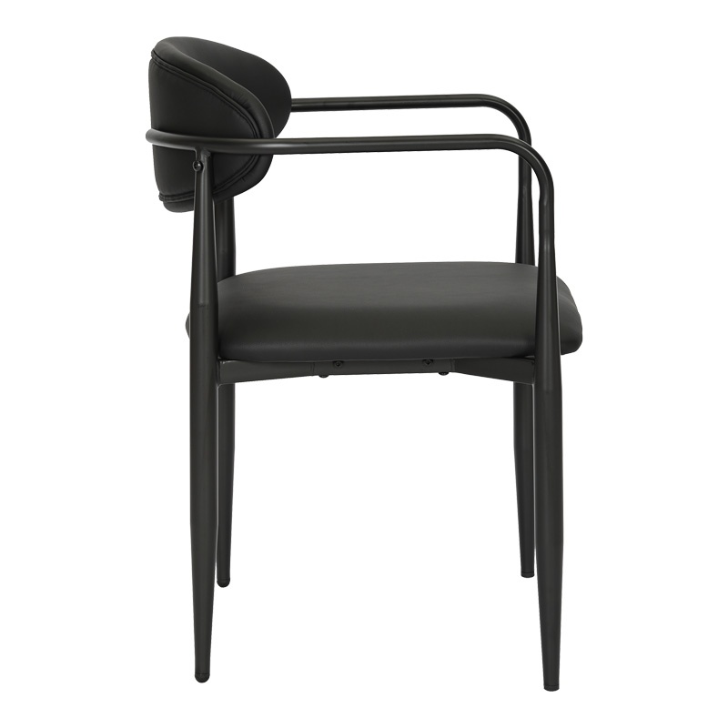 Scaun cu brate Kalone Negru 56x55x78 cm - 3 | YEO