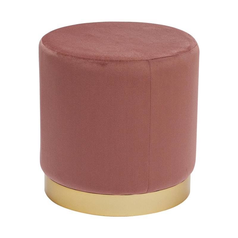 Scaun Dash, Pako World, Catifea, Mar pudred-Auriu, 35x35x35 cm